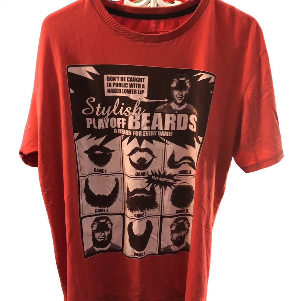 Gongshow hockey playoff beard tee T-shirt XL